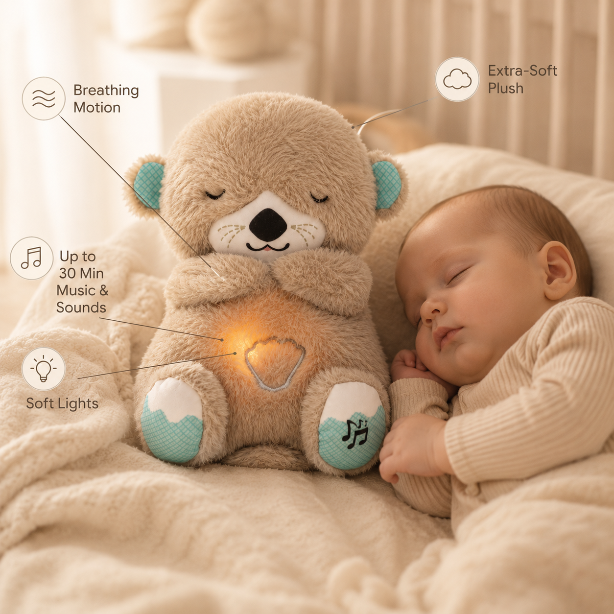Soothe 'n Snuggle Musical Baby Otter